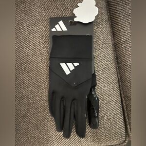 Mens Adidas Black Men's running gloves cold ready AWP barrier size S/M